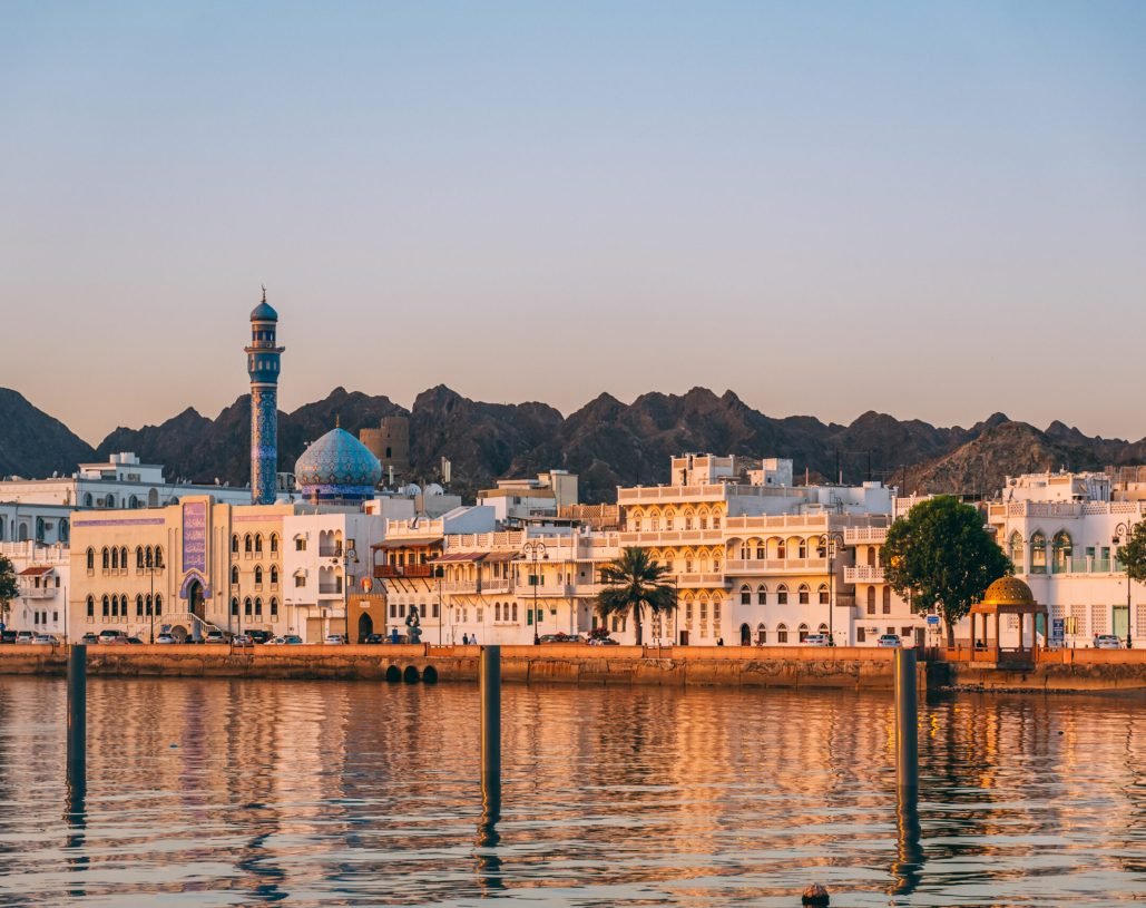 Wonderful landscapes along the corniche in Muscat, Oman